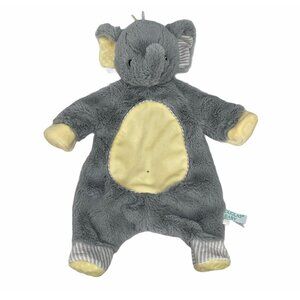 Douglas Baby‎ Sshlumpie Gray Yellow Elephant Security Blanket Plush Lovey 18"